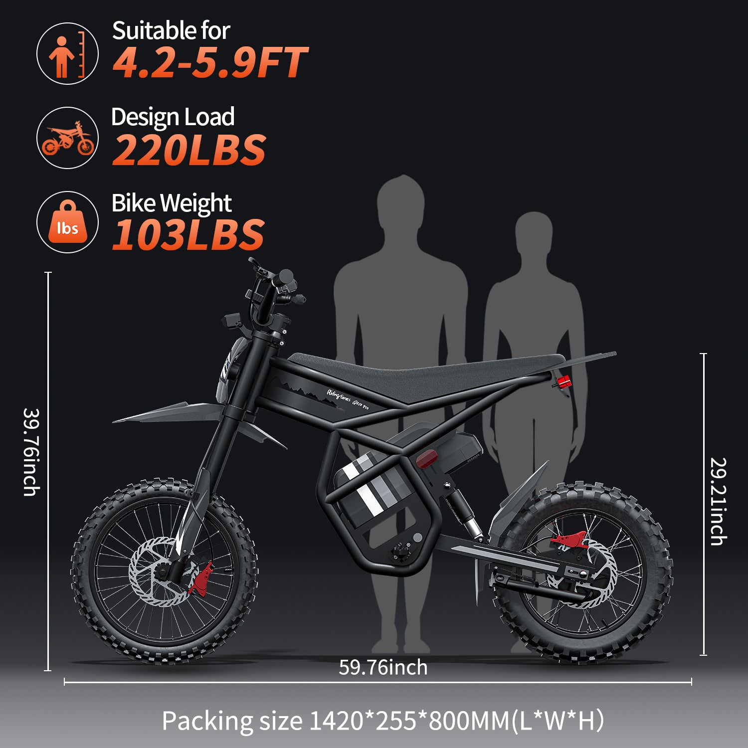 Motocicletă electrică RidingTimes GT54 Pro