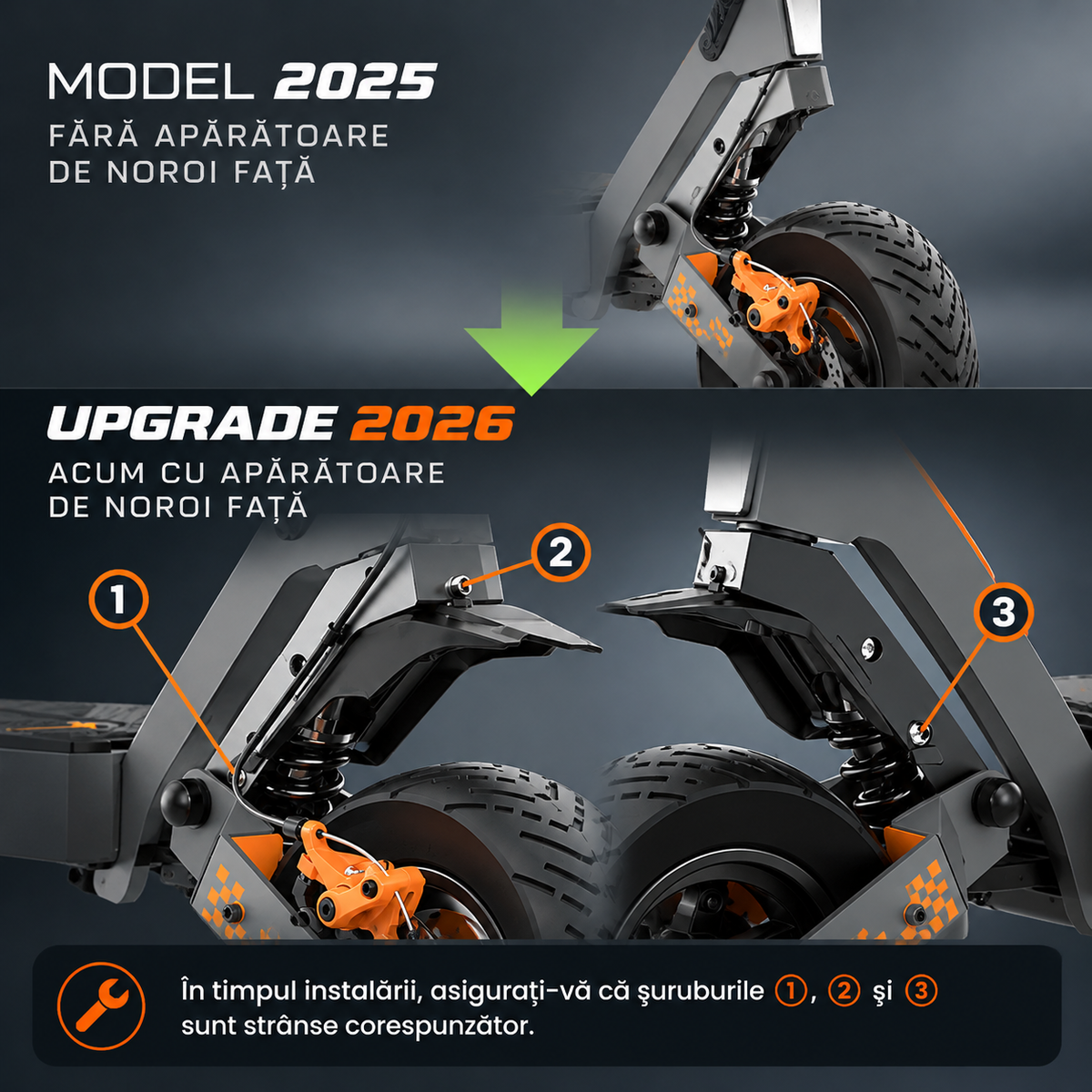 Trotinetă electrică off-road Kukirin G4 – 2000 W, baterie 60V 20Ah, anvelope vacuum 11"